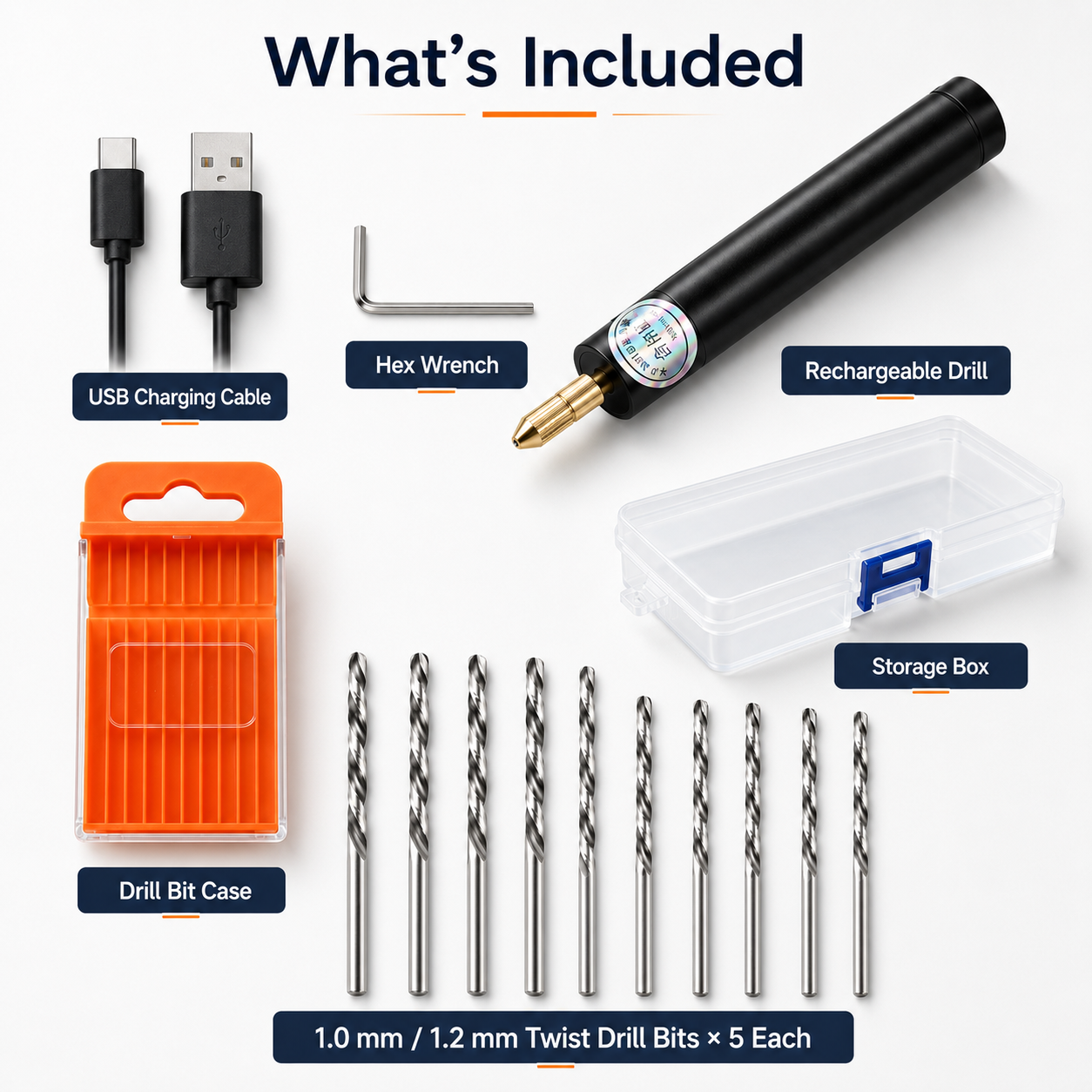 Rechargeable Mini Electric Hand Drill Kit